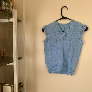 Hand knit sweater vest